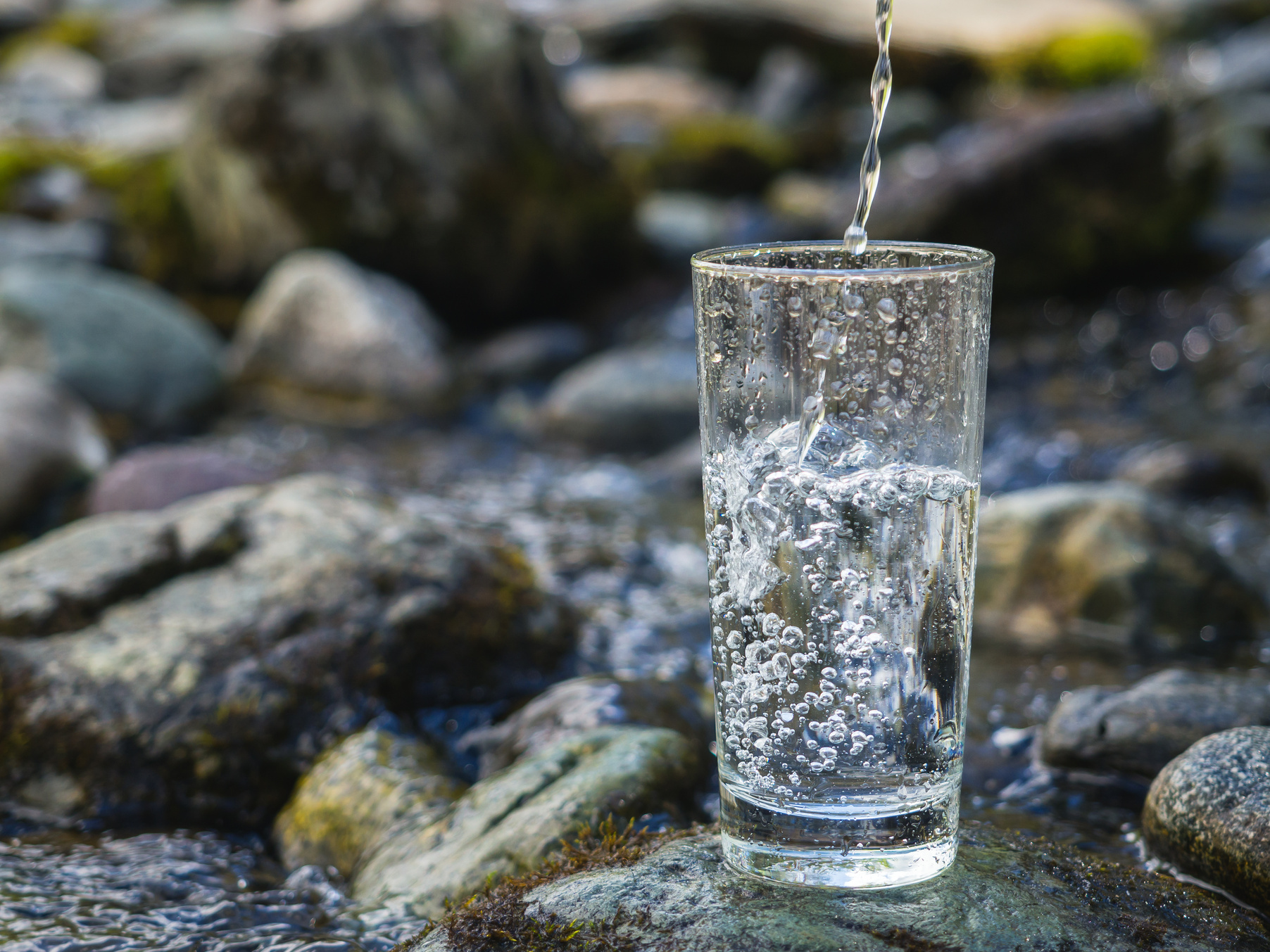 Clean drinking mineral water